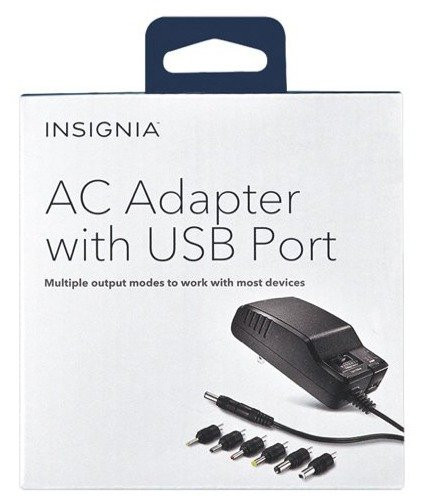 Insignia Universal AC Adapter with USB port NS-AC1200-C
