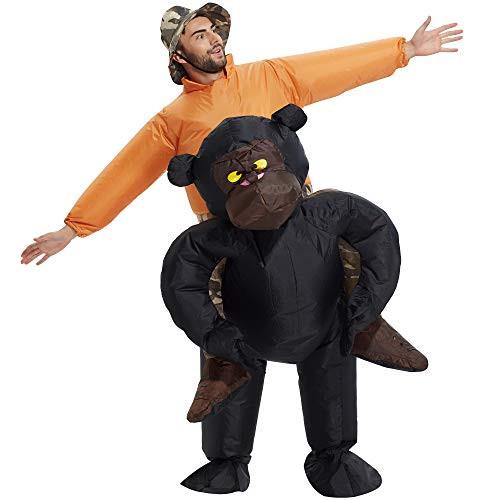 TOLOCO Inflatable Costume  Halloween Animal Cosplay Costumes for Adult  Blow Up CostumeOne Size Fits Most Orangutan