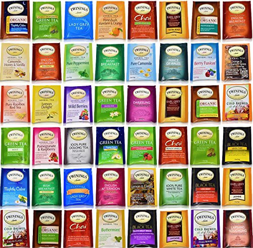 Twinings Tea Bags Sampler Assortment Variety Pack Gift Box - 48 Count - Perfect Variety - English Breakfast, Green, Black, Herbal, Chai Tea and more Twinings Tea Bags Sampler Assortment Variety Pack Gift Box - 48 Count - Perfect Variety - English Breakfast, Green, Black, Herbal, Chai Tea and more