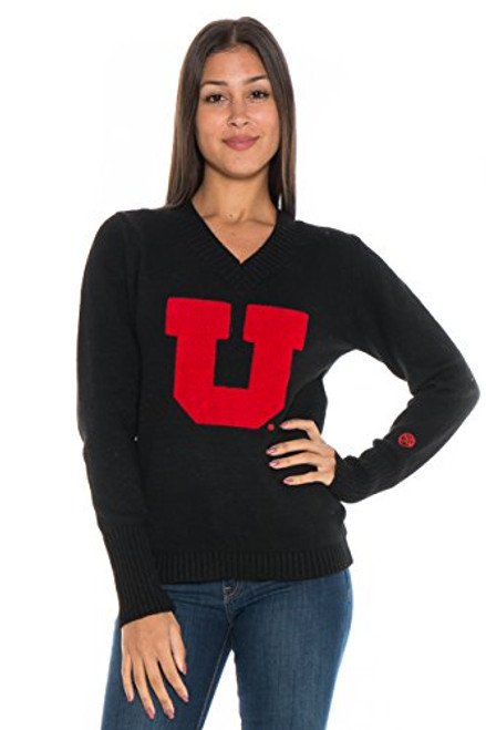 NCAA Utah Utes Womens V-Neck Sweater XX-Large Black