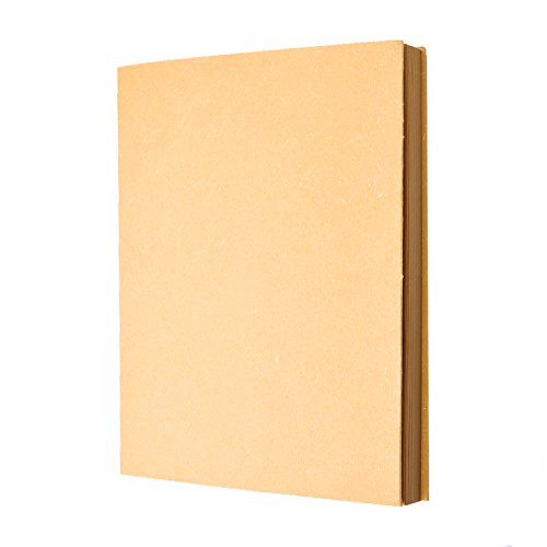 CAIZHE Hardcover A5 Kraft Paper Notebook Journal Blank Page Diary 100 Sheets/200 Pages 5.5 x 8.5 inches (Yellow