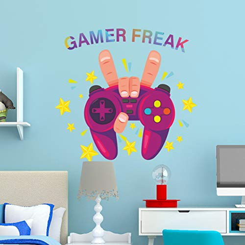 Ouboya Eat Sleep Game Wall Decal Loading Wall Sticker - Video Gamer Wall Stickers Lettering Wall Decals Murals Vinyl Art Game Wall Decal - Gaming Wall Stickers for Play Room Bedroom Decor Game C