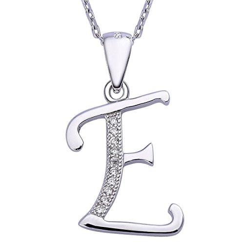 VIKI LYNN Letter E Initial Necklace 925 Sterling Silver Cubic Zirconia Alphabet Personalized Gifts for Women VIKI LYNN Letter E Initial Necklace 925 Sterling Silver Cubic Zirconia Alphabet Personalized Gifts for Women