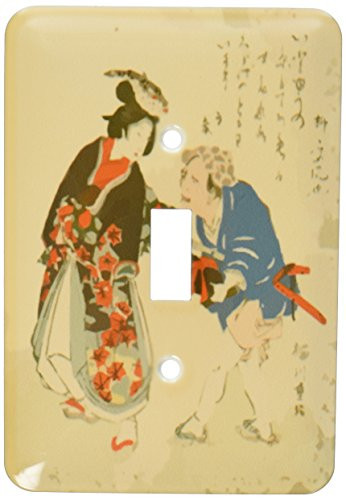 3dRose lsp_162909_1 Vintage Japanese Lady n Man - Single Toggle Switch