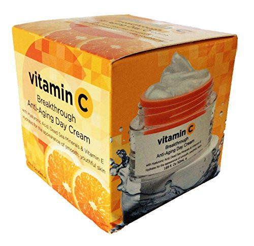 Vitamin C Breakthrough Anti-Aging Day Cream with Hyaluronic Acid Dead Sea Minerals and Vitamin E 1.69 fl oz Vitamin C Breakthrough Anti-Aging Day Cream with Hyaluronic Acid Dead Sea Minerals and Vitamin E 1.69 fl oz
