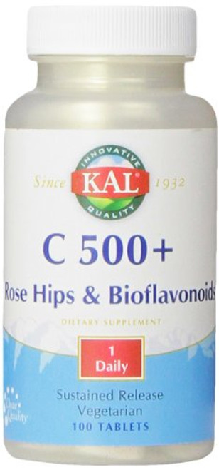 KAL C-500 with RH and Bioflavonoids Sustained Release Tablets 500 mg 100 Count KAL C-500 with RH and Bioflavonoids Sustained Release Tablets 500 mg 100 Count