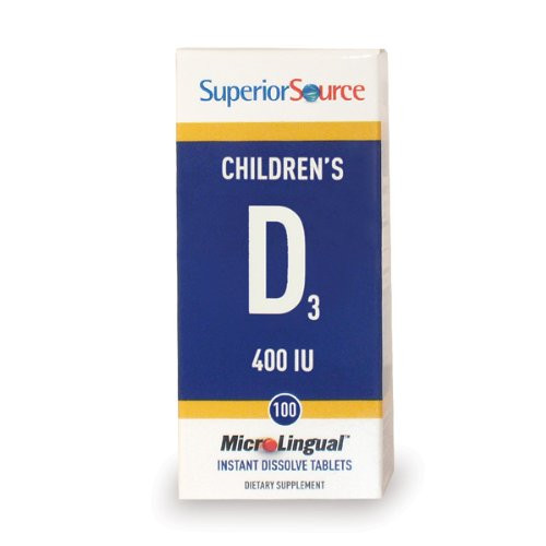 Superior Source Childrens Vitamin D 400IU Tablets 100 Count