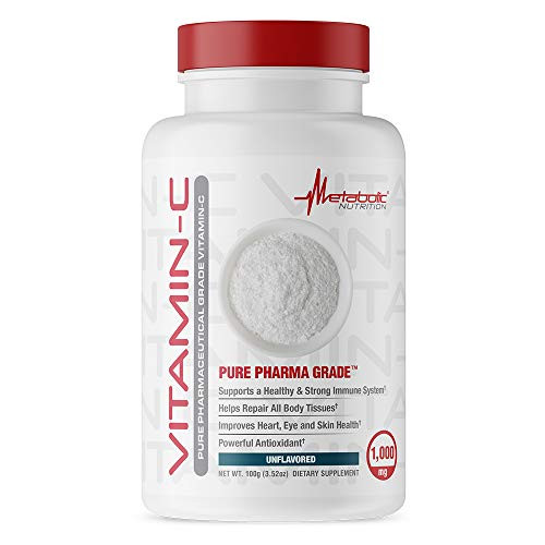 Metabolic Nutrition Vitamin C 1000mg Pure Pharma Grade High Absorption Ascorbic Acid 100 g