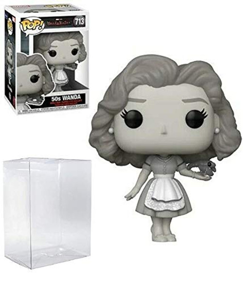 Wanda 50s B and W Pop 713 Pop TV Wanda Vision Vinyl Figure Bundled with EcoTek Protector to Protect Display Box Wanda 50s B and W Pop 713 Pop TV Wanda Vision Vinyl Figure Bundled with EcoTek Protector to Protect Display Box