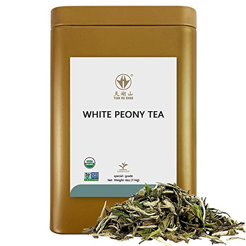 TIAN HU SHAN Special Grade Organic White Tea Loose Leaf 4oz 113g Tin