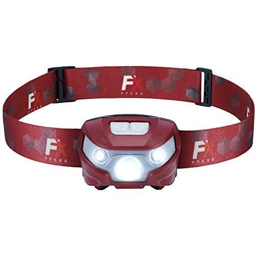Head Torch LED Headlight Super Bright Premium USB Rechargeable Headlamp with Waterproof Design - White  and  Red Light 5 Modes Comfortable Headtorch for Running Camping Hunting - Powerful Beam