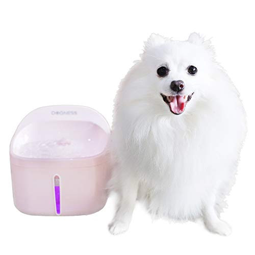 DOGNESS Pet Fountain Cat Water Dispenser Healthy and Hygienic Drinking Fountain 2L Automatic Electric Water Bowl for Dogs Cats Birds and Small Animals - Pink DOGNESS Pet Fountain Cat Water Dispenser Healthy and Hygienic Drinking Fountain 2L Automatic Electric Water Bowl for Dogs Cats Birds and Small Animals - Pink