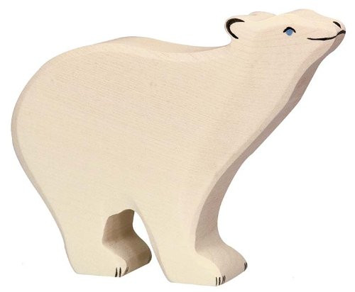 Holztiger Polar Bear Toy Figure
