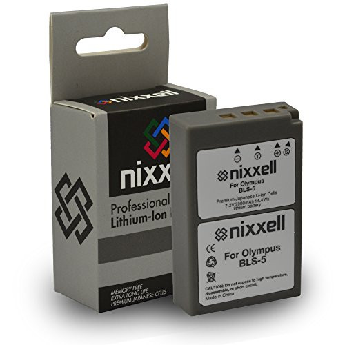 SNS-Nixxell Battery for Olympus BLS-1BLS-5 BCS-5 PS-BLS5 PS-BCS5 OM-D E-M10 PEN E-PL1 E-PL2 E-PL3 E-PL5 E-PL7E-P3E-PM1 E-PM2 Stylus 1 Digital Camera Fully Decoded