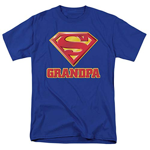 Popfunk Superman Supergrandpa Logo T Shirt for Grandfathers  and  Stickers Large