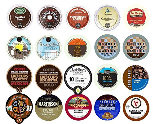 Custom Variety Pack Coffee , Single Serve Cups for Keurig K Cup Brewers, 20 count