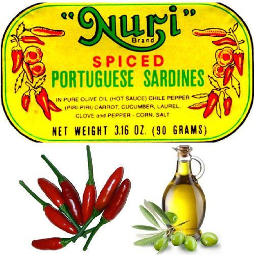 4-cans Nuri Portugese Sardines Spicy in Olive Oil 90g Ea 360g Total