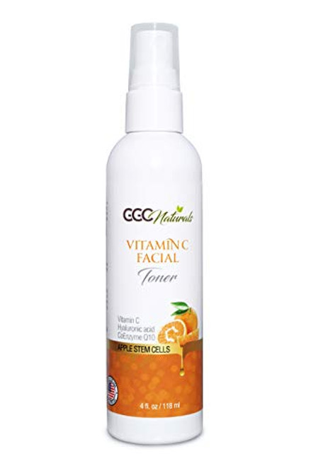 GGC Naturals Vitamin C Facial Toner with Hyaluronic Acid Vitamin E for Face and Eyes - Organic and Natural Ingredients for Anti Wrinkle Anti Aging Brightening 4 fl. oz GGC Naturals Vitamin C Facial Toner with Hyaluronic Acid Vitamin E for Face and Eyes - Organic and Natural Ingredients for Anti Wrinkle Anti Aging Brightening 4 fl. oz