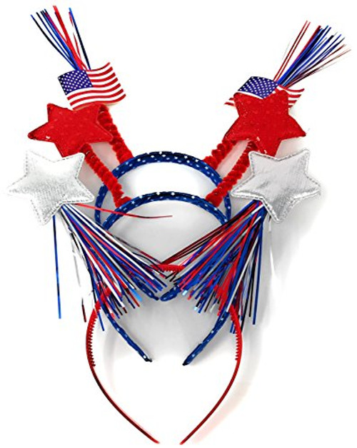 Sea View Treasures 6 Bulk Patriotic Head Bopper Party Hats - Ideal for 4th of July Party Favors, Memorial Day BBQ, Fourth of July Parades or Fireworks, or Any Independence Day Event Sea View Treasures 6 Bulk Patriotic Head Bopper Party Hats - Ideal for 4th of July Party Favors, Memorial Day BBQ, Fourth of July Parades or Fireworks, or Any Independence Day Event
