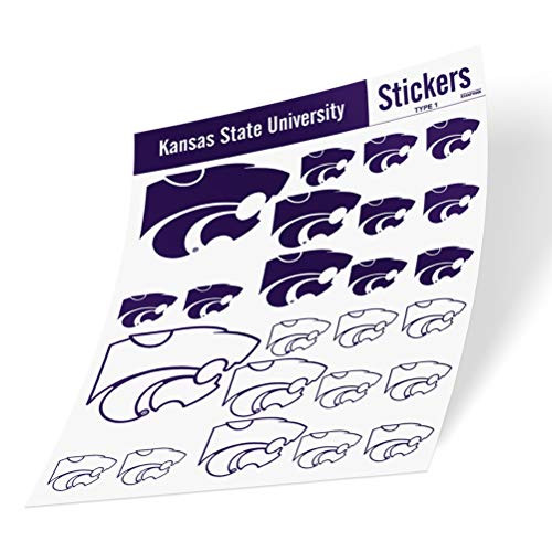 Kansas State University NCAA Sticker Vinyl Decal Laptop Water Bottle Car Scrapbook Type 1 Sheet C