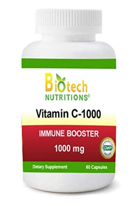 Biotech Nutritions Biotech Nutritions Vitamin C-1000 1000 Mg 60 Vegetable Capsules 60 Count Biotech Nutritions Biotech Nutritions Vitamin C-1000 1000 Mg 60 Vegetable Capsules 60 Count