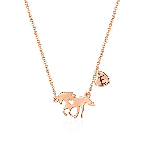 Ursteel Horse Gifts for Women Girls Dainty Horse Jewelry 14k Rose Gold Plated Heart Initial Horse Necklace Girls Horse Necklace with Letter E Personalized Gifts Horse Necklaces for Girls Women. Ursteel Horse Gifts for Women Girls Dainty Horse Jewelry 14k Rose Gold Plated Heart Initial Horse Necklace Girls Horse Necklace with Letter E Personalized Gifts Horse Necklaces for Girls Women.