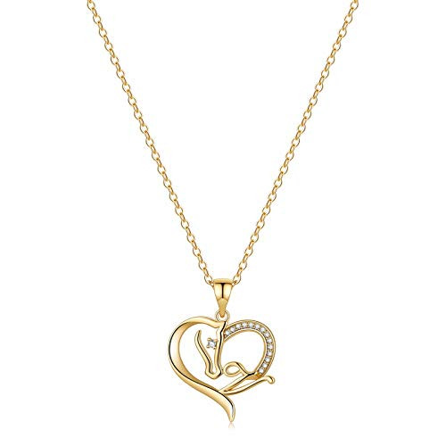 Hidepoo Hores Gifts for Girls Women 14K Gold Plated Heart Pendant Letter V Initial Necklace Cubic Zirconia Horse Necklace Dainty Horse Jewelry Horse Gifts for Women Girls Hidepoo Hores Gifts for Girls Women 14K Gold Plated Heart Pendant Letter V Initial Necklace Cubic Zirconia Horse Necklace Dainty Horse Jewelry Horse Gifts for Women Girls
