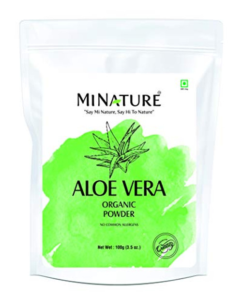 USDA Organic Aloe Vera Powder by mi Nature Aloe Barbadensis 100g 3.5 oz Vegan Non -GMO USDA Organic Aloe Vera Powder by mi Nature Aloe Barbadensis 100g 3.5 oz Vegan Non -GMO