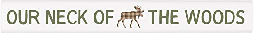 P. Graham Dunn Neck of Woods Classic White 10 x 1.5 Pine Wood Decorative Tabletop Stick Sign