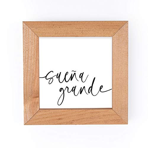 P. Graham Dunn Suena Grande Classic White 5 x 5 Pine Wood Decorative Fawn Framed Art Sign P. Graham Dunn Suena Grande Classic White 5 x 5 Pine Wood Decorative Fawn Framed Art Sign