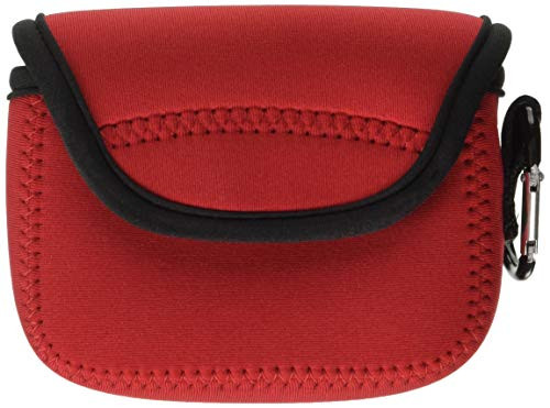 MegaGear ''Ultra Light'' Neoprene Camera Case Bag with Carabiner for Panasonic Lumix DC-ZS70, Lumix DC-TZ90, DMC-ZS100, TZ100, TZ101 (Red)