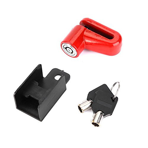 V GEBY Disc Brake Lock Anti-Theft Motorcycle Alarm Disc Lock Waterproof 6mm Pin Brake Disc Wheel Security Lock for Motorbike Bike ScooterRed V GEBY Disc Brake Lock Anti-Theft Motorcycle Alarm Disc Lock Waterproof 6mm Pin Brake Disc Wheel Security Lock for Motorbike Bike ScooterRed