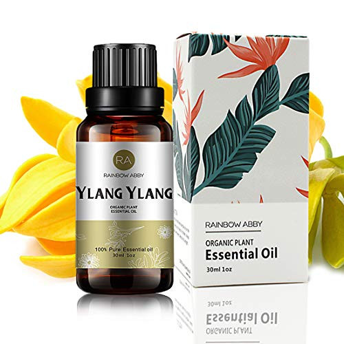 RAINBOW ABBY Ylang Ylang Essential Oil 30ML 100 percent Pure Natural Organic Aromatherapy Ylang Ylang Oil for Diffuser Massage Skin Care Yoga Sleep