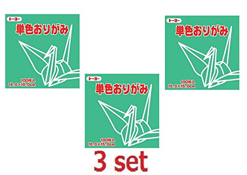 3 x Toyo Origami Paper Single Color - Celadon - 15cm, 100 Sheets
