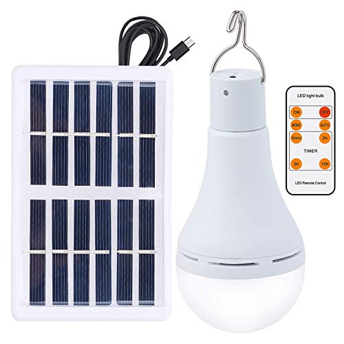OwnZone Solar Light Bulb Outdoor 7W Rechargeable Led Bulb Solar Powered Light with Remote Timer Lighting Sensor 4 Lighting Mode for Chicken Coops Shed Hiking Camping Hurricane Emergency Lighting OwnZone Solar Light Bulb Outdoor 7W Rechargeable Led Bulb Solar Powered Light with Remote Timer Lighting Sensor 4 Lighting Mode for Chicken Coops Shed Hiking Camping Hurricane Emergency Lighting