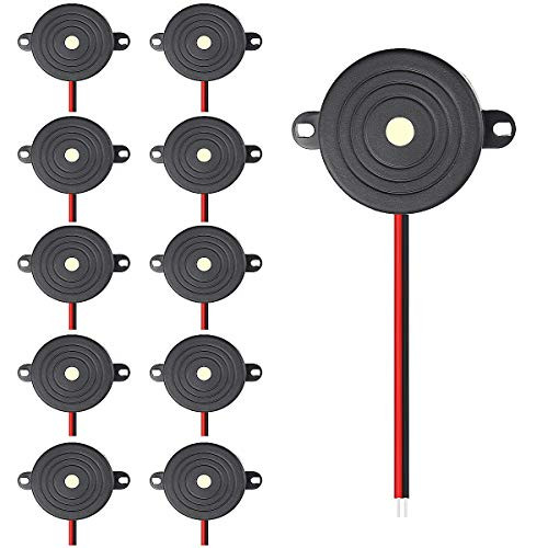 DaFuRui 10Pack DC 6-24V Active Piezo Electronic Buzzer Alarm Sounder Continuous Sound Beep