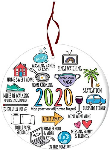 Tbrand Remembering 2020 Ornament Year of Quarantine Ornament 2020 Christmas Ornament 2020 Commemorative Funny Ornament 2020 Events ¨C A Year to Remember