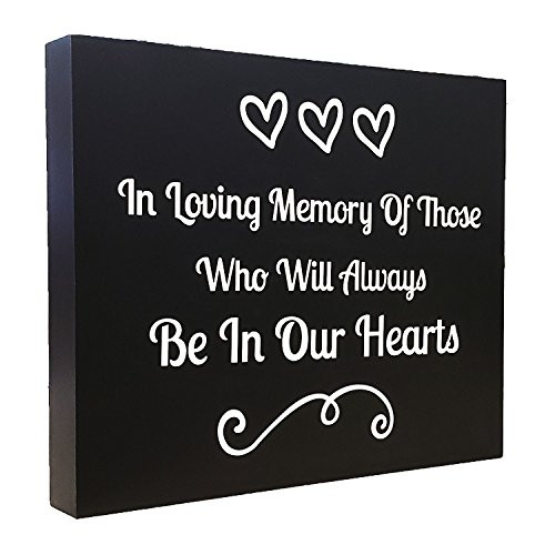 JennyGems Memorial Sign - in Loving Memory of Those Who Will Always Be in Our Hearts - Remembrance Sign - Wedding Memorial Sign for Memorial Table - Honor Loved Ones - in Memory of