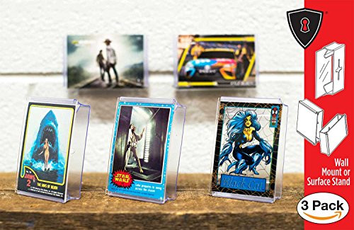 Card Mount Trading Cards Stand and Wall Mount, Invisible Display for Collectible Cards, 3 Pack