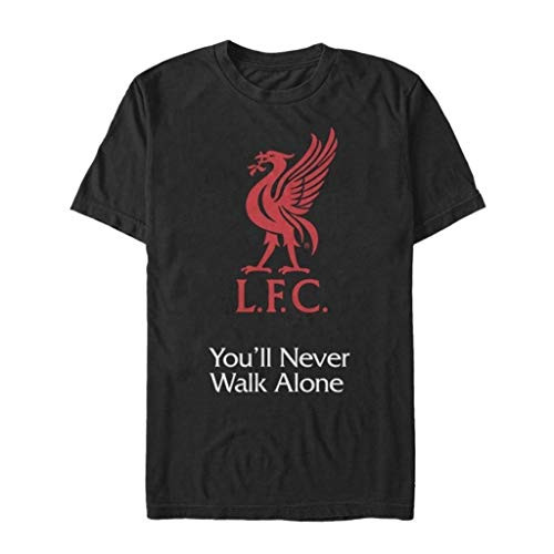 Liverpool - Black Youll Never Walk Alone Cotton T-Shirt Small