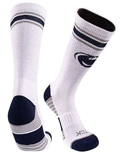 TCK Penn State Nittany Lions Crew Socks Greekster Large WhiteNavyGrey