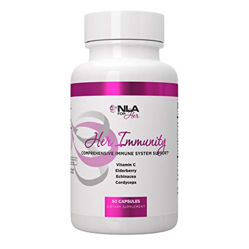 NLA for Her - Her Immunity - Comprehensive Immune System Support for Women - Vitamin C Elderberry Echinacea Cordyceps - Boost Immune System - 60 Vegetarian Capsules