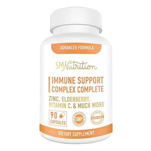 Immunity Support Complex Complete - 30-Day Supply Immunity Blend for Immune Support Vitamin C Vitamin D Zinc Supplement Ultimate Immunity Best Immune System Booster for Wellness Immune Formula