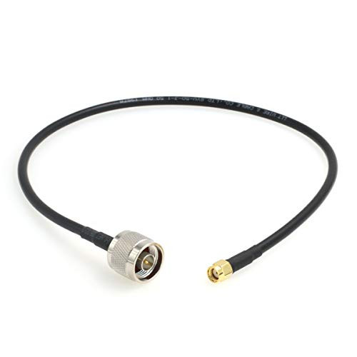 DRRI N Male to RP-SMA Male Connector RG58U 50 ohm Low-Loss Coaxial Extension Cable for Radio to Antenna 1M