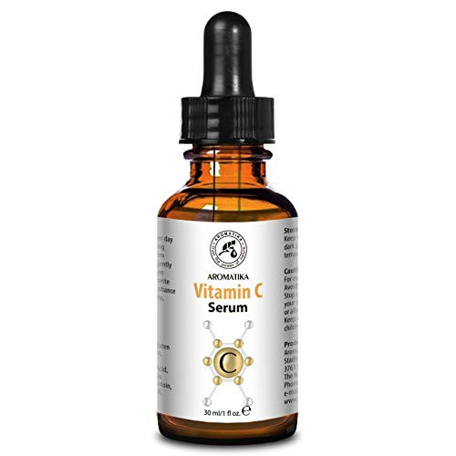 Vitamin C Serum for Face 30ml - C Vitamin Serum wPure  and  Naturals Vitamin C - Vitamin E - Hyaluronic Acid for All Skin Types - Vitamin C Facial Serum - Glass Bottle
