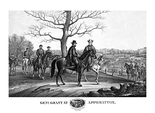 Posterazzi Vintage Civil War showing Generals Robert E. Lee and Ulysses S. Grant Poster Print 16 x 12