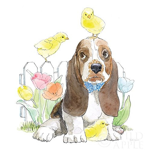 Posterazzi Collection Easter Pups V Poster Print by Beth Grove 12 x 12