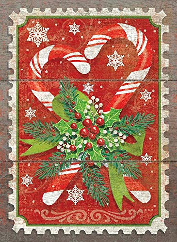 Posterazzi Collection Candy Canes and Holly Poster Print by A.V. Art 9 x 12