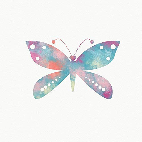 Posterazzi Collection Multi Color Butterfly V Poster Print by Linda Woods 12 x 12