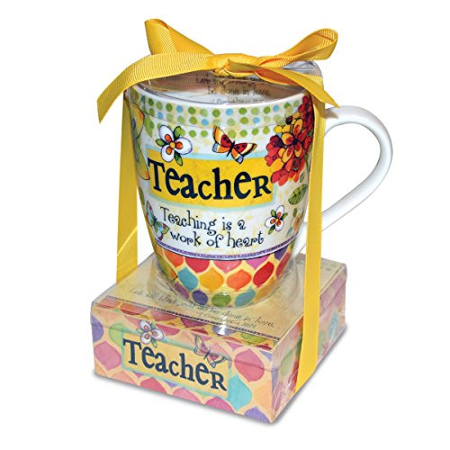 Divinity Boutique 23780 Ceramic Mug and Memo Pad Teacher, Multicolor